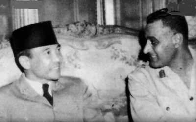 gambar Soekarno sang presiden Indonesia dengan Nasser sang presiden Mesir